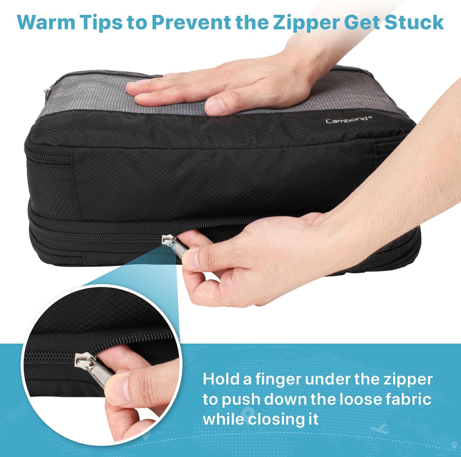 Double Sided Compression Packing Cubes - Expandable See Through Mesh Compression Cubes for Travel, Separate Clean and Dirty Clothes Efficient Packing Organizers for Road Trip, Cruise - Image 7